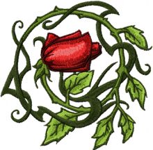 Wild Rose  embroidery design
