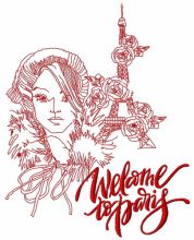 Welcome to Paris 2 embroidery design