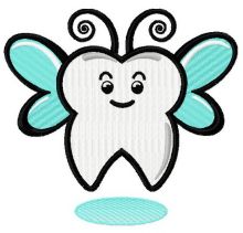Tooth fairy embroidery design