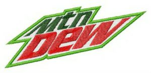 Mountain Dew logo embroidery design