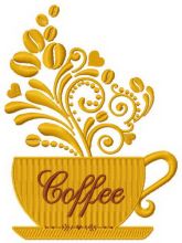 Coffee cup 8 embroidery design