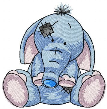 My cute elephant machine embroidery design