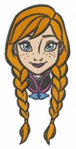 Anna face embroidery design