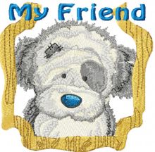 Fluffy my friend embroidery design