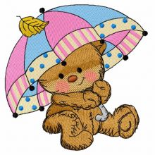 Teddy's rainy day 2 embroidery design