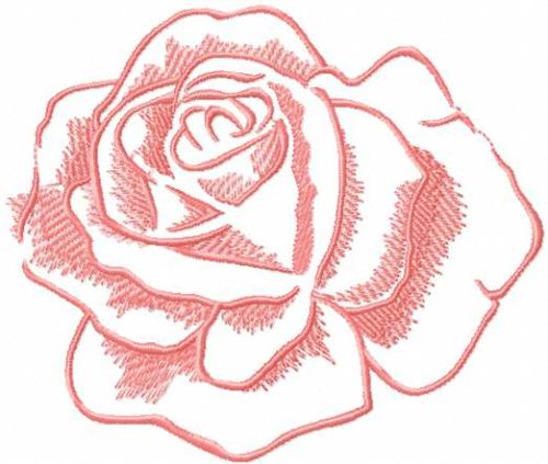 Rose free embroidery design 14