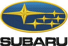 Subaru logo embroidery design