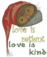 Love is patient, love is kind 3 embroidery design