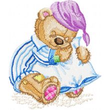 Teddy Bear Sleeping  embroidery design