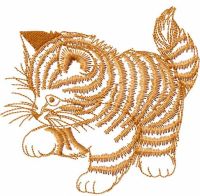Kitten free embroidery design