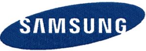Samsung one color logo embroidery design
