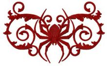 Exotic spider embroidery design