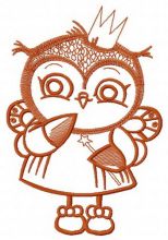 Owl princess 2 embroidery design