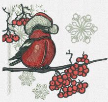 Bullfinch embroidery design