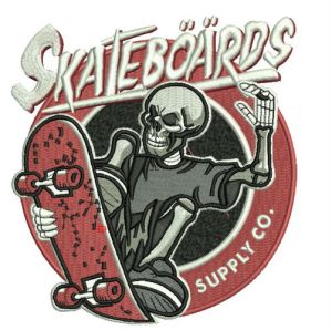 Skateboards Supply Co. 2 embroidery design