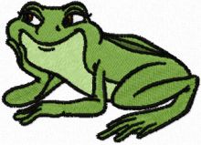 Happy Frog embroidery design