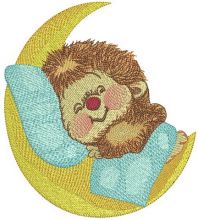 Sweet hedgehog's dreams embroidery design