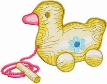 Wooden Toys - Duck embroidery design