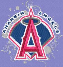 Los Angeles Angels of Anaheim modern logo embroidery design