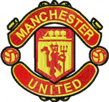Manchester United Football Club logo embroidery design