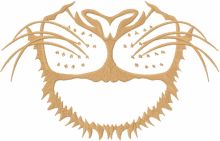 Lion mask embroidery design