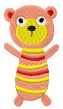 Sock doll bear embroidery design