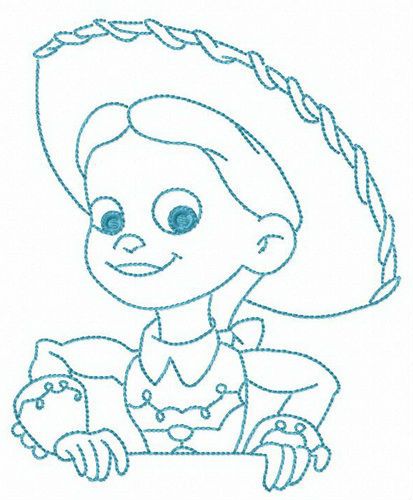 Cowgirl from Toy Story machine embroidery design
