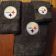 Pittsburgh Steelers logo design on embroidered bath towel