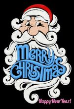 Santa wishes you Merry X-mas embroidery design