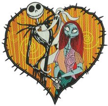 Love in Halloween town embroidery design