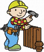 Bob the Builder plumber embroidery design