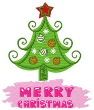New Year tree 3 embroidery design