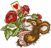 Favorite roses as a gift embroidery design