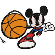 Mickey Mouse Basketball 1 embroidery design