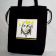 Embroidered shopping bag with woman design