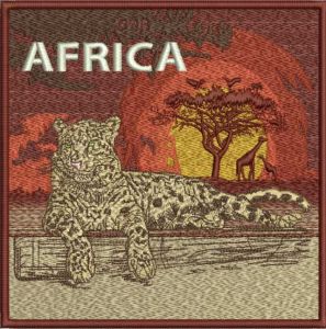 African savanna embroidery design