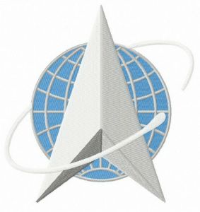 United States Space Force alternative logo embroidery design