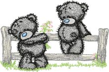 Teddy Bear Romantic embroidery design