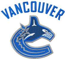 Vancouver Canucks logo embroidery design