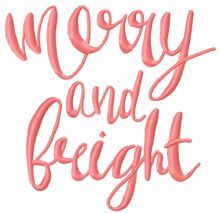Merry and bright 2 embroidery design