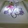 Hello Kitty snow angel design in embroidery hoop