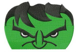 Angry hulk's face embroidery design