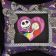 Jack and Sally design on embroidered colorful pillowcase