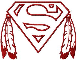  Native Superman logo 2 embroidery design