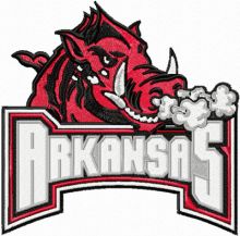 University of Arkansas logo embroidery design