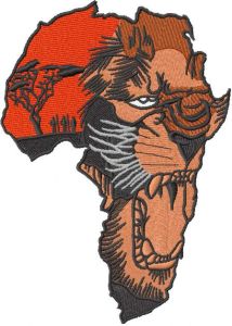 Africa Lion 2 embroidery design