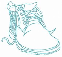 Autumn boot embroidery design