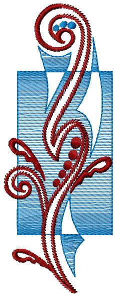 Abstract art free machine embroidery design