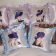 Coquette designs embroidered on pillowcases