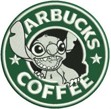 Starbucks coffee Stitch embroidery design